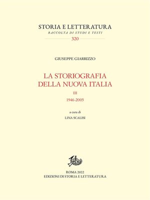 cover image of La storiografia della nuova Italia. III